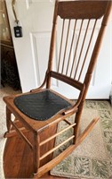 Antique oak rocking chair