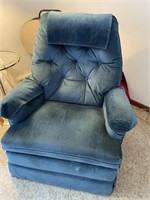 Blue recliner