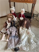 Lot of 5 handmade dolls