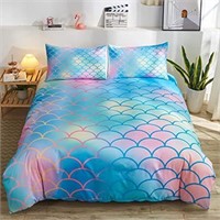 New Namoxpa Mermaid Fish Scales Duvet Cover Set,