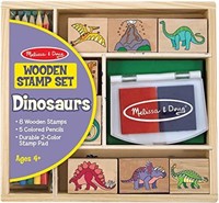New Melissa & Doug Wooden Stamp Set - Dinosaurs