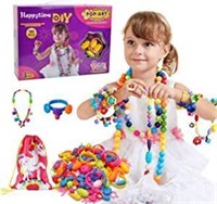Snap Pop Beads Happytime 180pcs DIY Jewelry Kit
