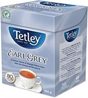 Tetley Earl Grey Black Tea, 80 Tea Bags