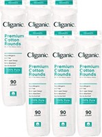New Cliganic Premium Cotton Rounds for Face (6pk)
