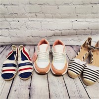 New QTY 3 Women's Size 8/8.5 Shoes J Jill/Nautica