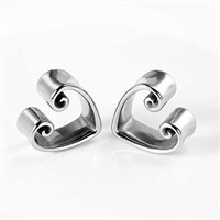 TBOSEN 1pairs Heart-shaped Ear Tunnels and Plugs