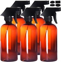 NEW - Youngever 5 Pack Empty Amber Plastic Spray