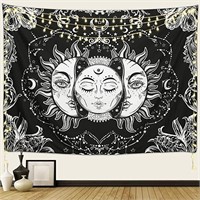 NEW - ARFBEAR Sun and Moon Tapestry, Burning Sun