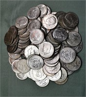 Approx. 84 US Kennedy silver clad half dollars