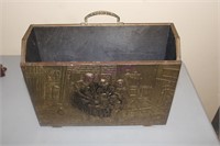 Brass Covered  Kindling Box