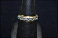 Gent's platinum and 18kt gold braided design weddi