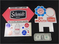 Schmidt Cardboard Advertising Lot