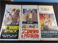 3 Vintage 1960's Italian Movie Posters, "82