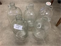 5 glass gallon jars