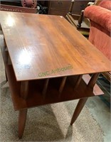 Vintage solid cherry wood side table by Willet