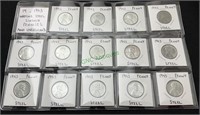 Coins - 14 1943 wartime steel Lincoln pennies -