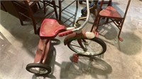 AMF Junior red and white metal tricycle (1417)