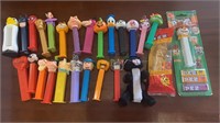 Box lot of 26 Pez dispensers including Star Wars