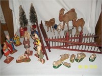 Antique Nativity Set