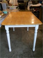 Kitchen Table with faux butcher block top
