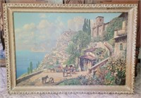 Framed Print-Wagons with Mules, Hillside