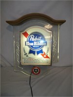 2-Pabst Blue Ribbon Beer Crystal Heritage Signs