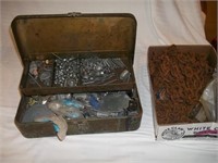 Metal Tool box with Contents