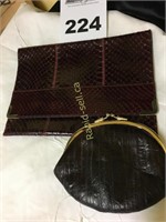 Vintage Eel Skin & Snake Skin Clutch Bags