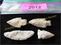 Native American Indian arrowhead artifacts