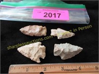 Native American Indian arrowhead artifacts