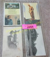 Eight vintage postcards