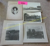 Three vintage black & white photo cards