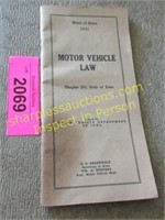 1931  State of Iowa motor vehicle law pamphlet