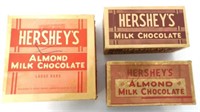 Lot of 3,Hershey's Choc,Almond Choc boxes