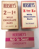 Lot of 3,Hershey Milk Choc,Not-So-Sweet choc