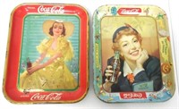 Lot of 2 Coca Cola Trays,1938,1953