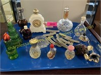 Perfume & cologne bottles, vintage hair clips