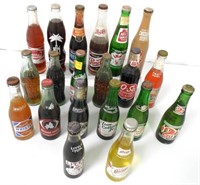Lot of 20 Assorted,Filled Soda Bottles