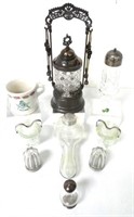 Glassware,Pickle Decanter,S&P,Shaving mug