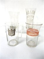 Lot of 4,Assorted drinking Glasses