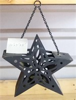 Metal Star Candle Holder- 10" X 3" X 8"