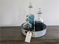 4PC DECANTERS & TRAY