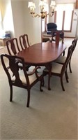 Wild Black Cherry Dining Room Table with 2