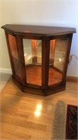 30” Tall Lighted Wood Display Cabinet