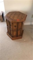 Octagon wood end table