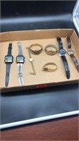 8-Watches (Bulova, Quartz, Gruen, Timex)