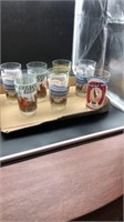 7-Kentucky Derby Painted Collectible Glasses