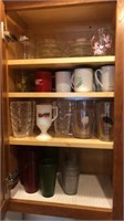 All cups & Glassware on shelves