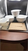 3-Kitchen Aid Bowls & plastic containers
