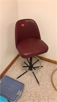 Leather Red Swivel Chair